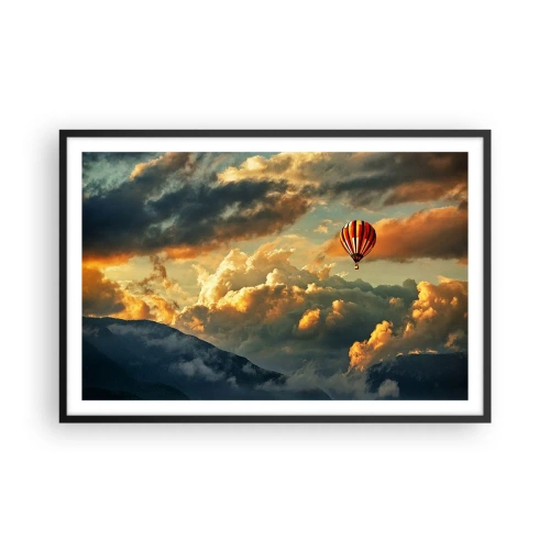 Affiche dans un cadre noir - Poster - Je vole parce que je veux - 91x61 cm