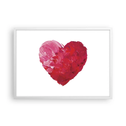 Affiche dans un cadre blanc - Poster - All you need is love - 70x50 cm