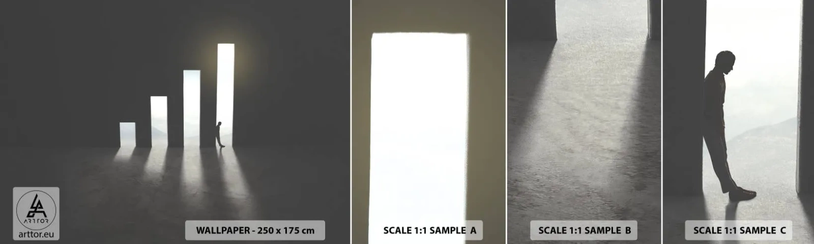 Échantillon de Papier Peint Autocollant Deluxe Sticker - Succès – impression - Entreprise, Architecture, Homme - 100x30 cm