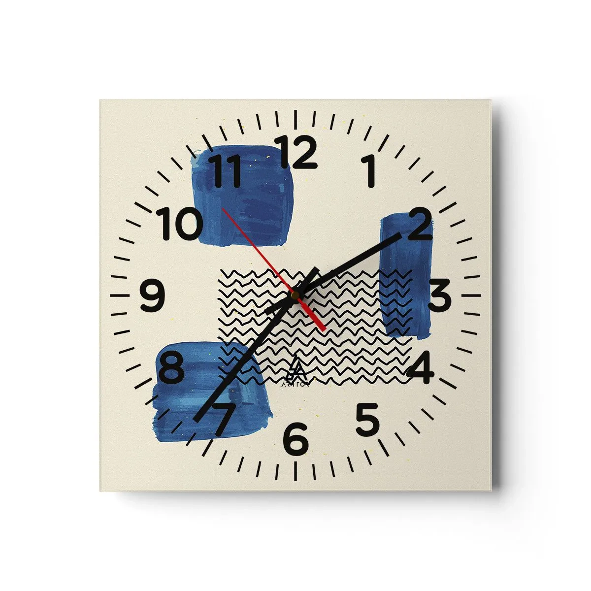 Horloge murale - Pendule murale - Quatuor abstrait - 30x30 cm