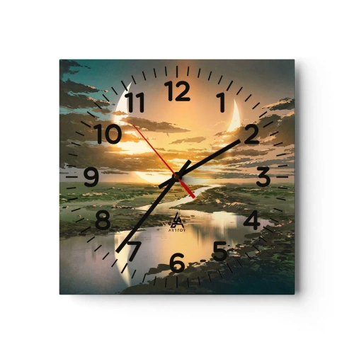 Horloge murale - Pendule murale - Quelque part dans une galaxie lointaine, très lointaine - 40x40 cm