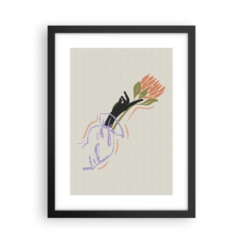 Affiche dans un cadre noir - Poster - Touche fraternelle - 30x40 cm