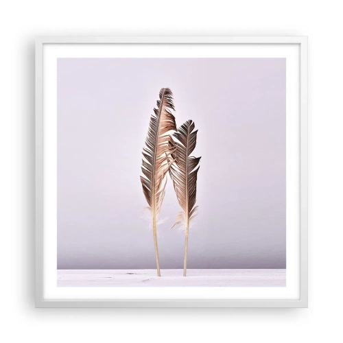 Affiche dans un cadre blanc - Poster - Face au néant - 60x60 cm