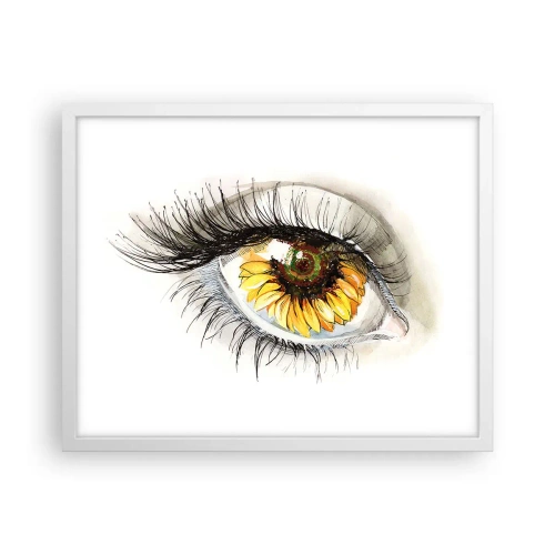 Affiche dans un cadre blanc - Poster - Un look aussi chaud que l'été - 50x40 cm