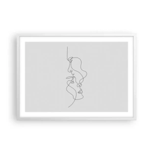 Affiche dans un cadre blanc - Poster - Chaleur de désir renaissant - 70x50 cm