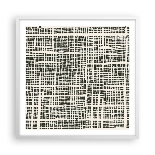 Affiche dans un cadre blanc - Poster - Composition tissée - 60x60 cm