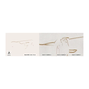 Échantillon de Papier Peint Premium Canvas - La forme du désir - Abstraction, Graphique, Morceau - 100x30 cm