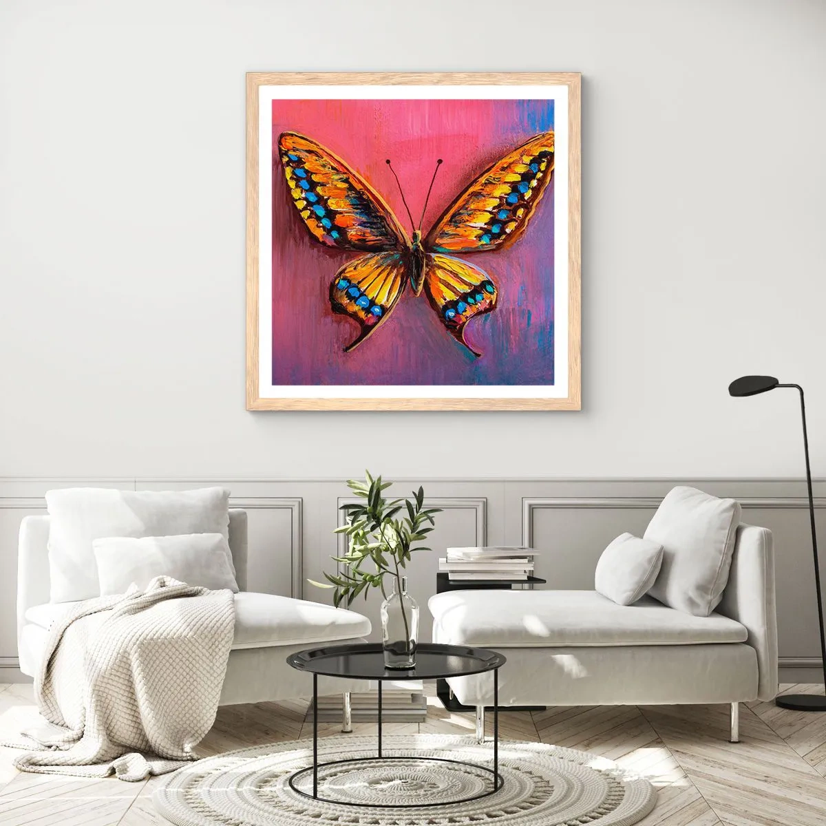 Affiche dans un chêne clair - Poster - Un joyau de la nature - 40x40 cm