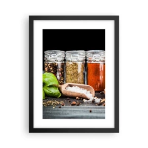 Affiche dans un cadre noir - Poster - Pour que la vie ait du goût - 30x40 cm
