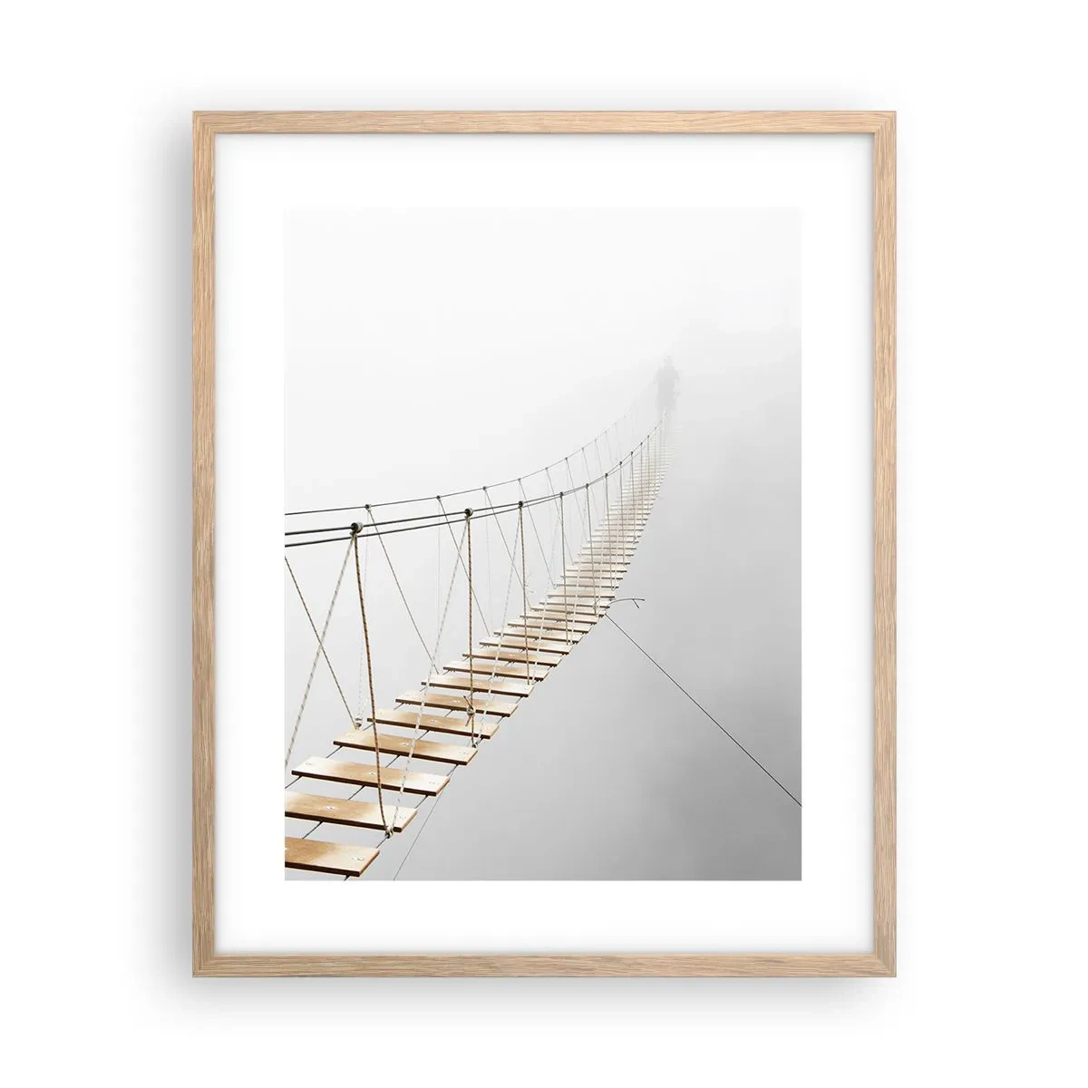 Affiche dans un chêne clair - Poster - Où cela va-t-il te mener? - 40x50 cm