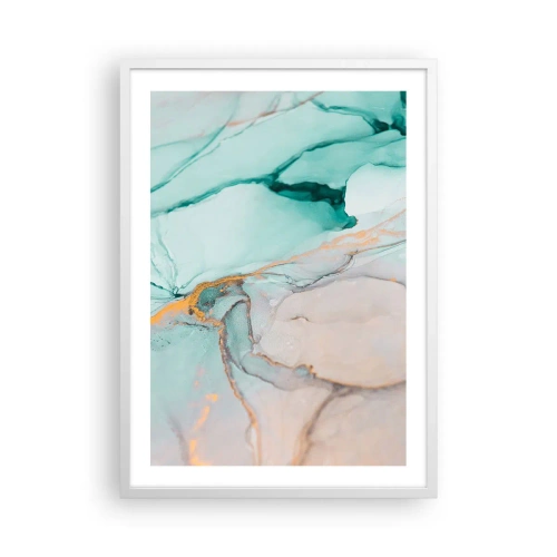 Affiche dans un cadre blanc - Poster - Danse des formes et des couleurs - 50x70 cm