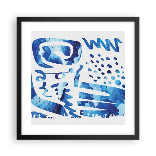 Affiche dans un cadre noir - Poster - Retour aux racines - 40x40 cm