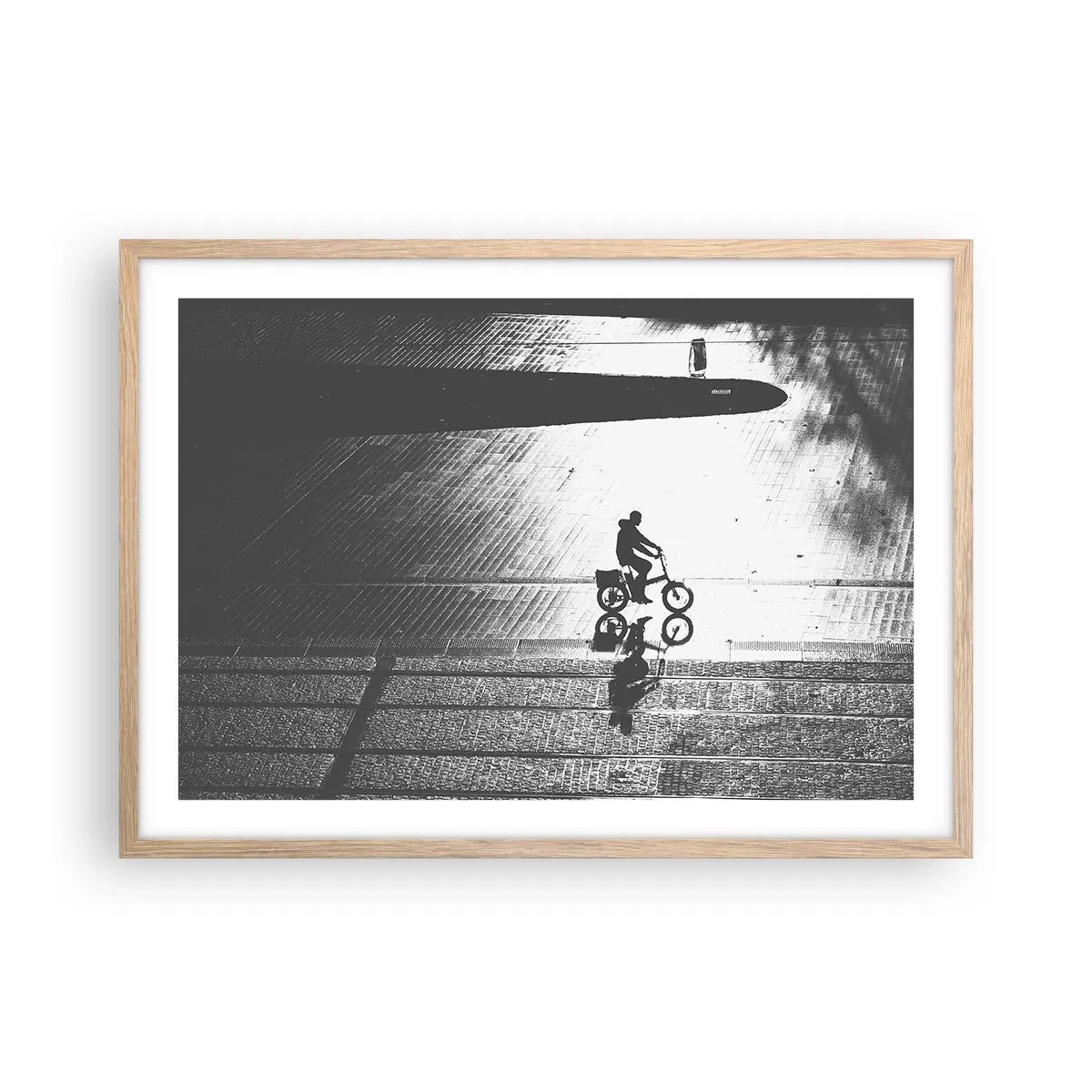 Affiche dans un chêne clair - Poster - Devant moi, à travers la ville - 70x50 cm