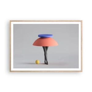 Affiche dans un chêne clair - Poster - Composition surréaliste - 100x70 cm