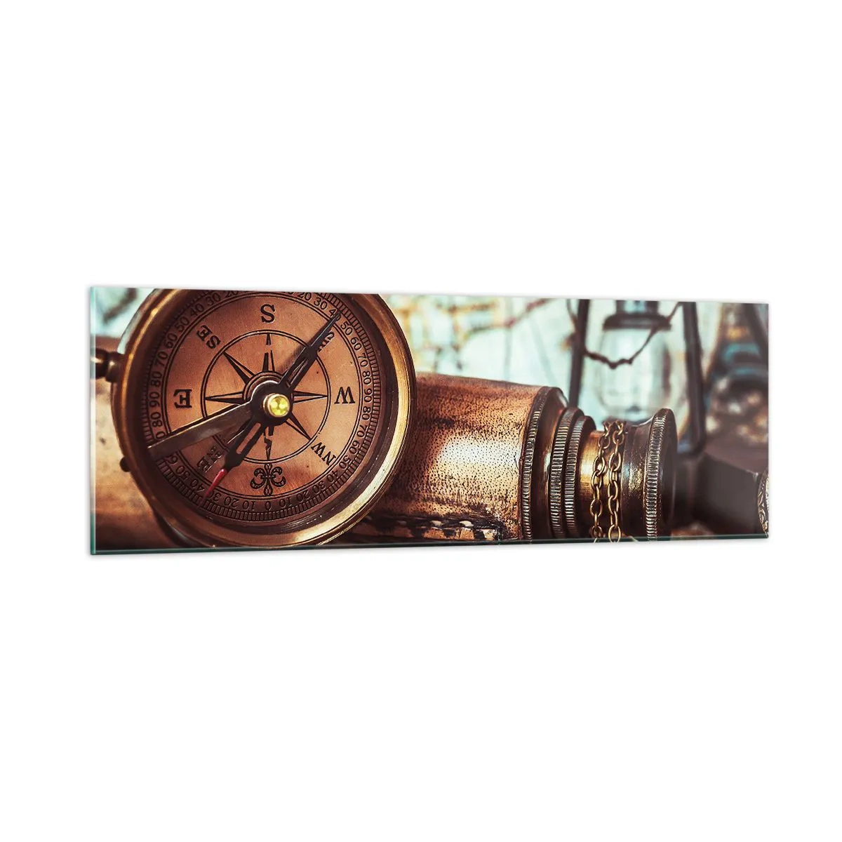 Impression sur verre - Image sur verre - Une aventure de pirates dans les Caraïbes vous attend - 90x30 cm