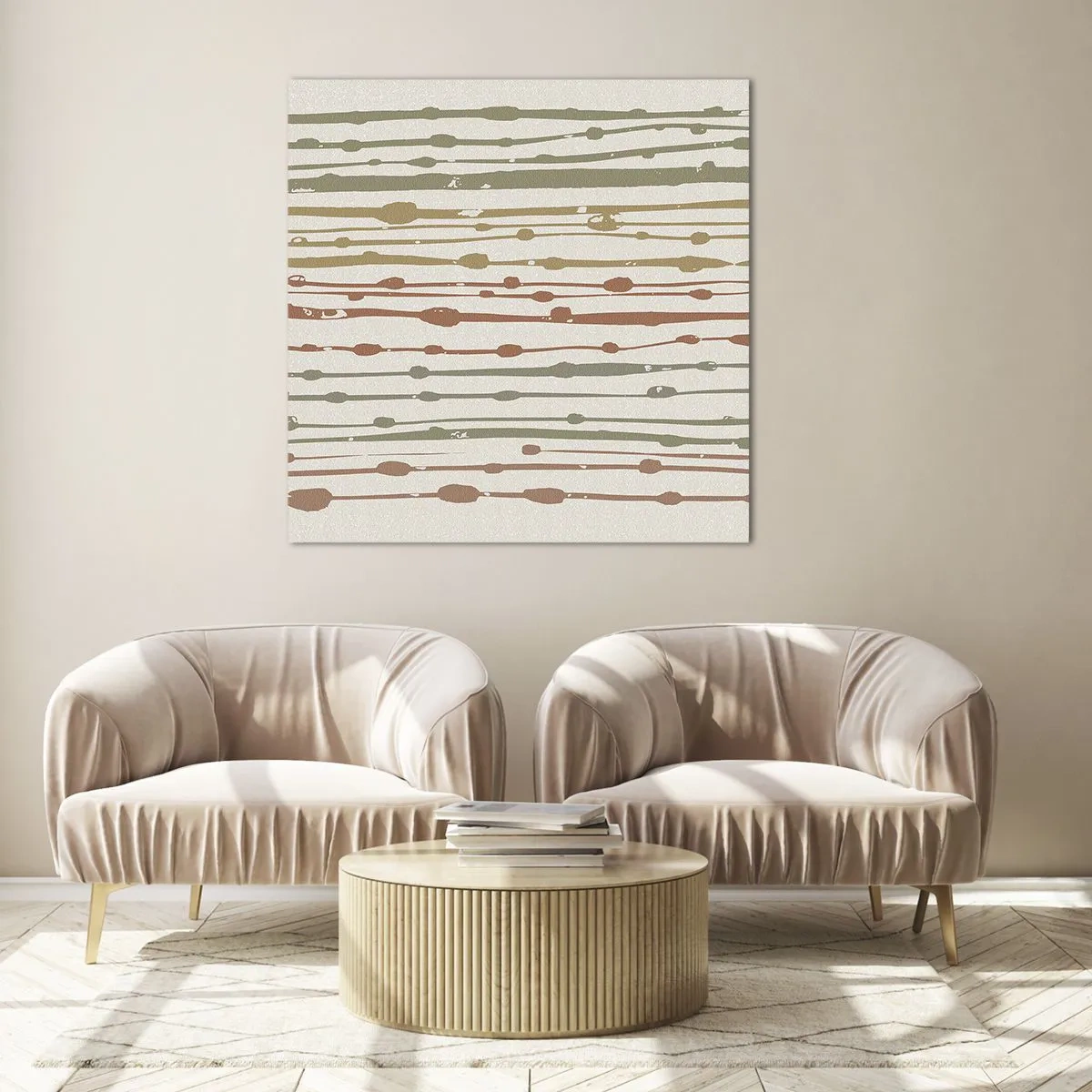 Impression sur verre - Image sur verre - Notation musicale des couleurs - 60x60 cm