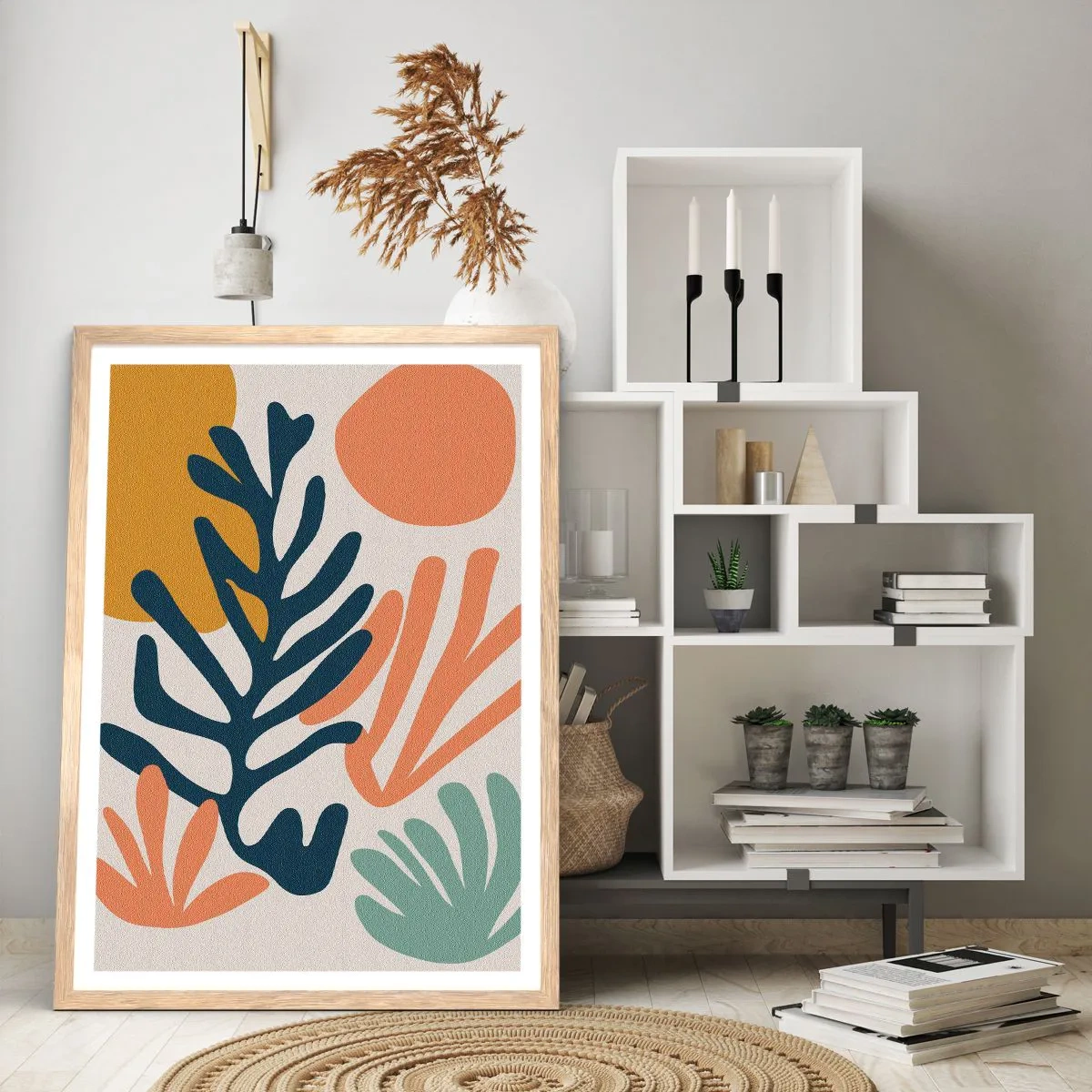 Affiche dans un chêne clair - Poster - Mers de corail - 70x100 cm
