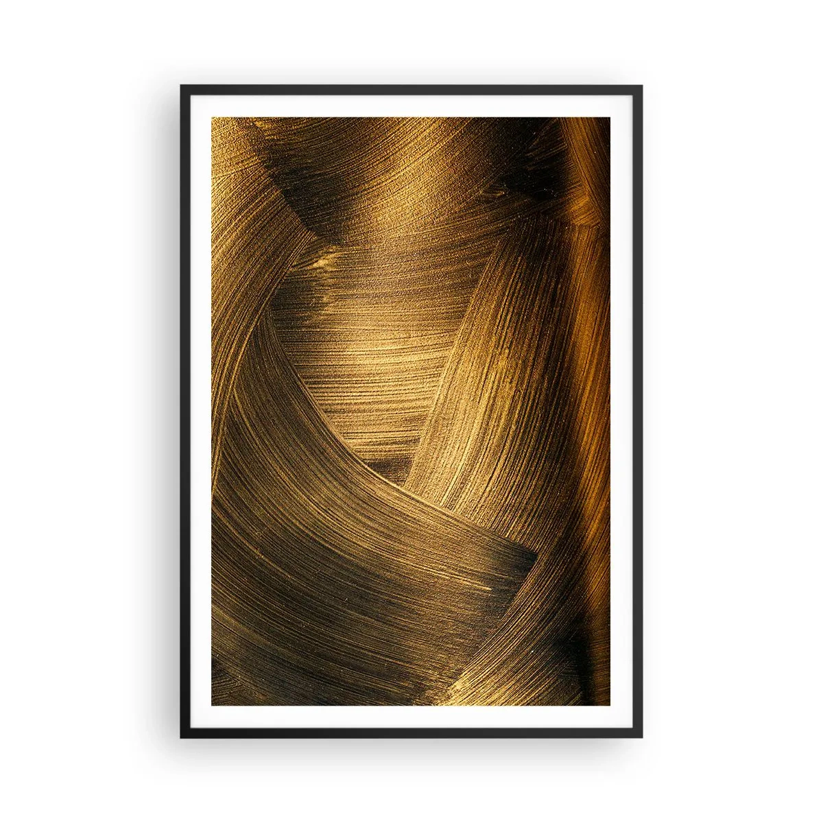 Affiche dans un cadre noir - Poster - Dans un labyrinthe en or - 70x100 cm