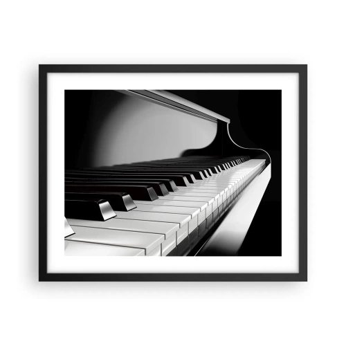 Affiche dans un cadre noir - Poster - Harmonie des formes et des couleurs - 50x40 cm