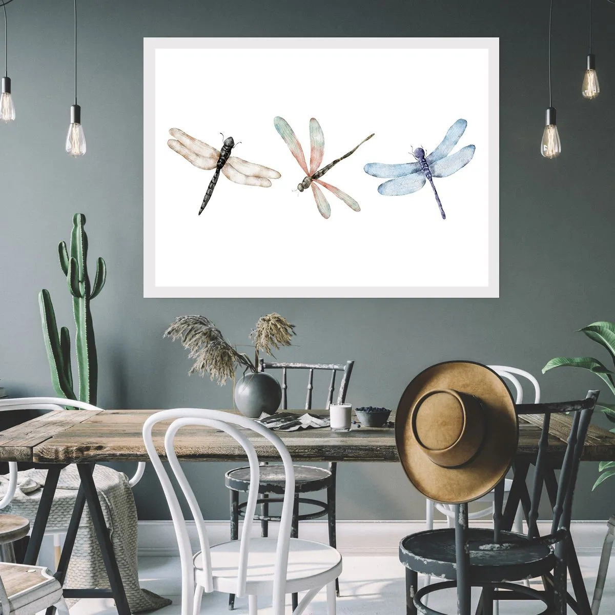 Affiche - Poster - Libellules en apesanteur - 50x40 cm