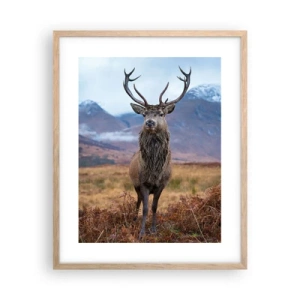 Affiche dans un chêne clair - Poster - Sur son propre terrain - 40x50 cm