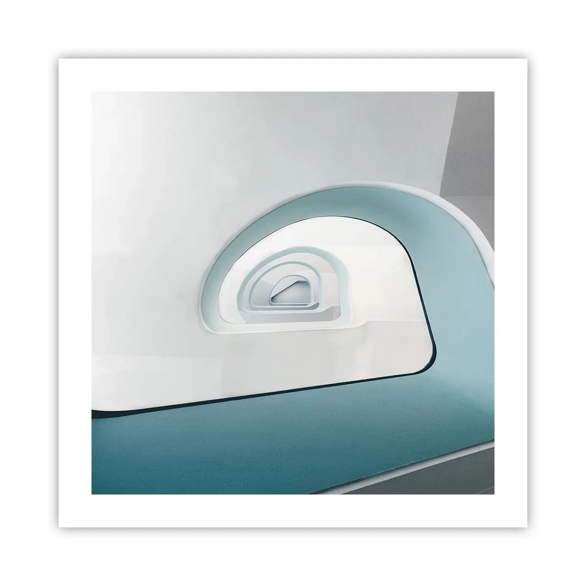 Affiche - Poster - Au profondeur du bleu - 50x50 cm