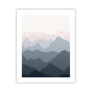 Affiche - Poster - Vagues de montagnes - 40x50 cm