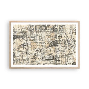 Affiche dans un chêne clair - Poster - Il attend d'être décodé - 91x61 cm