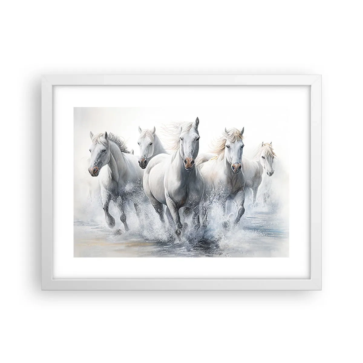Affiche dans un cadre blanc - Poster - Magie blanche - 40x30 cm