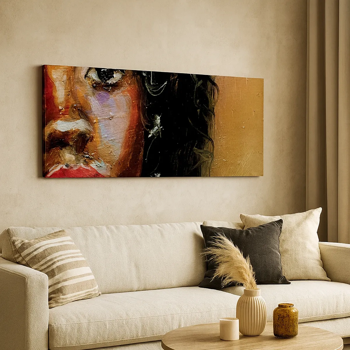 Impression sur toile - Image sur toile - Noir et brillant - 30x30 cm