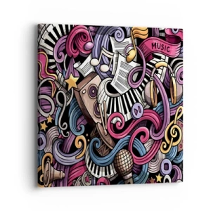 Impression sur toile - Image sur toile - Mélodie compliquée - 40x40 cm