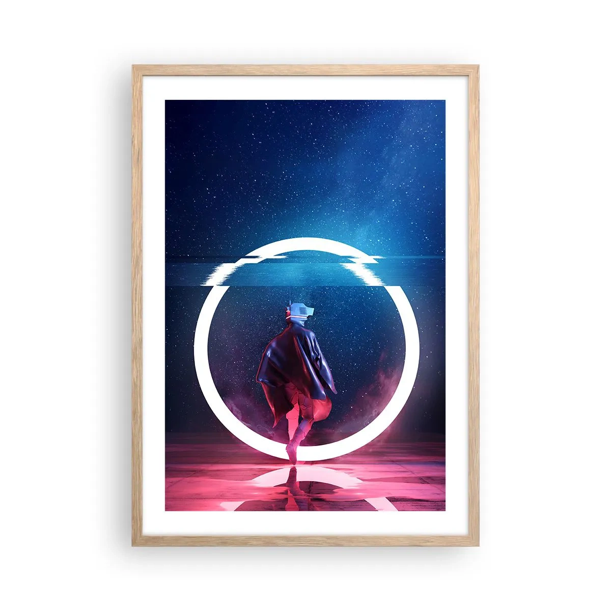 Affiche dans un chêne clair - Poster - Entre deux mondes - 50x70 cm