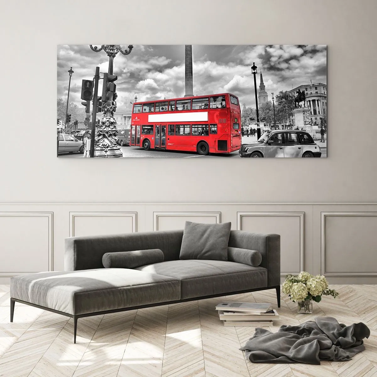 Impression sur verre - Image sur verre - La vraie circulation sanguine de la ville - 90x30 cm