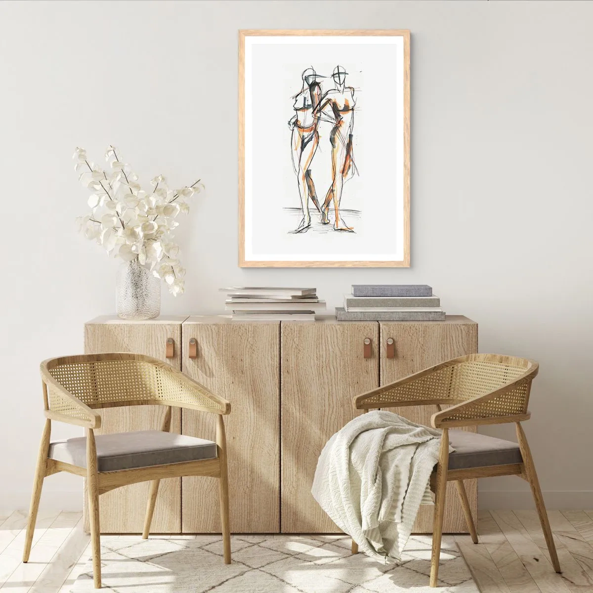 Affiche dans un chêne clair - Poster - Étude de la grâce - 70x100 cm