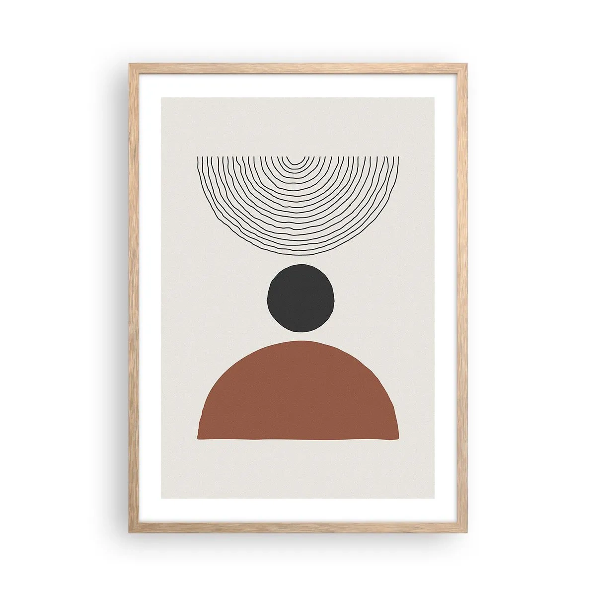 Affiche dans un chêne clair - Poster - Au centre de l'attention - 50x70 cm