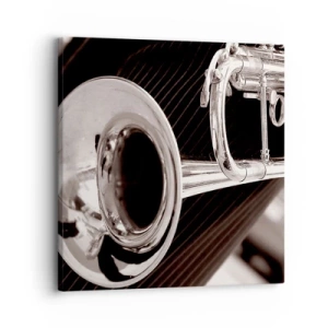 Impression sur toile - Image sur toile - Voyage musical vers les années 30 - 30x30 cm