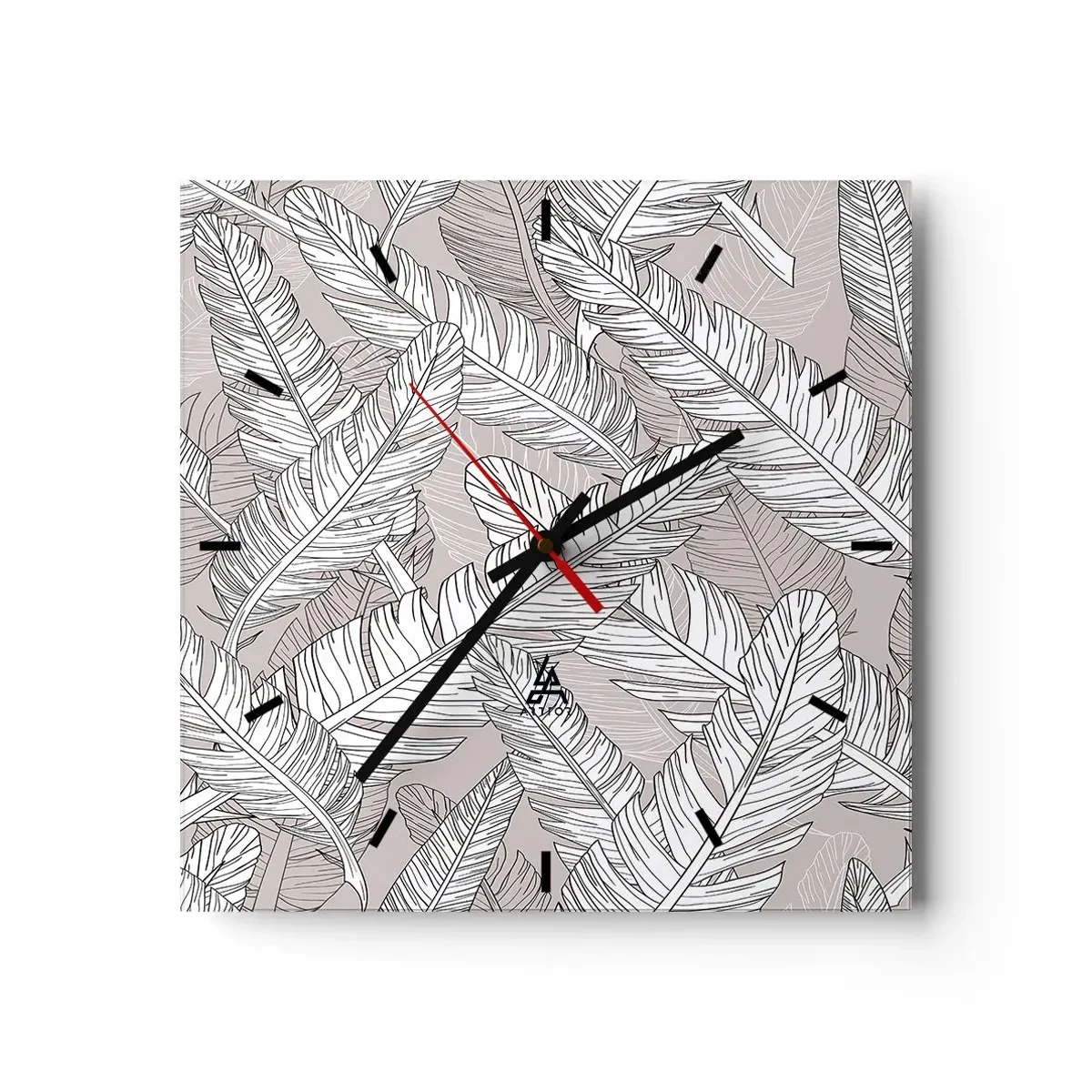Horloge murale - Pendule murale - Un tourbillon de plumes - 40x40 cm