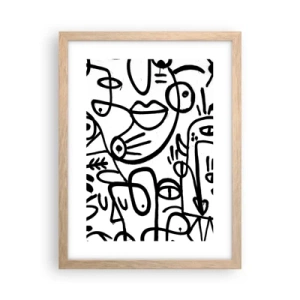Affiche dans un chêne clair - Poster - Visages et mirages - 30x40 cm