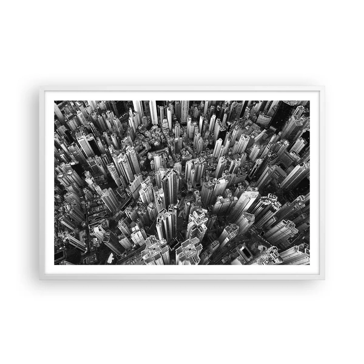 Affiche dans un cadre blanc - Poster - Toujours de plus en plus haut - 91x61 cm