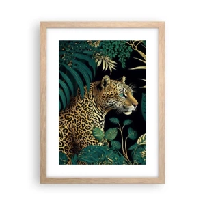 Affiche dans un chêne clair - Poster - Un hôte dans la jungle - 30x40 cm