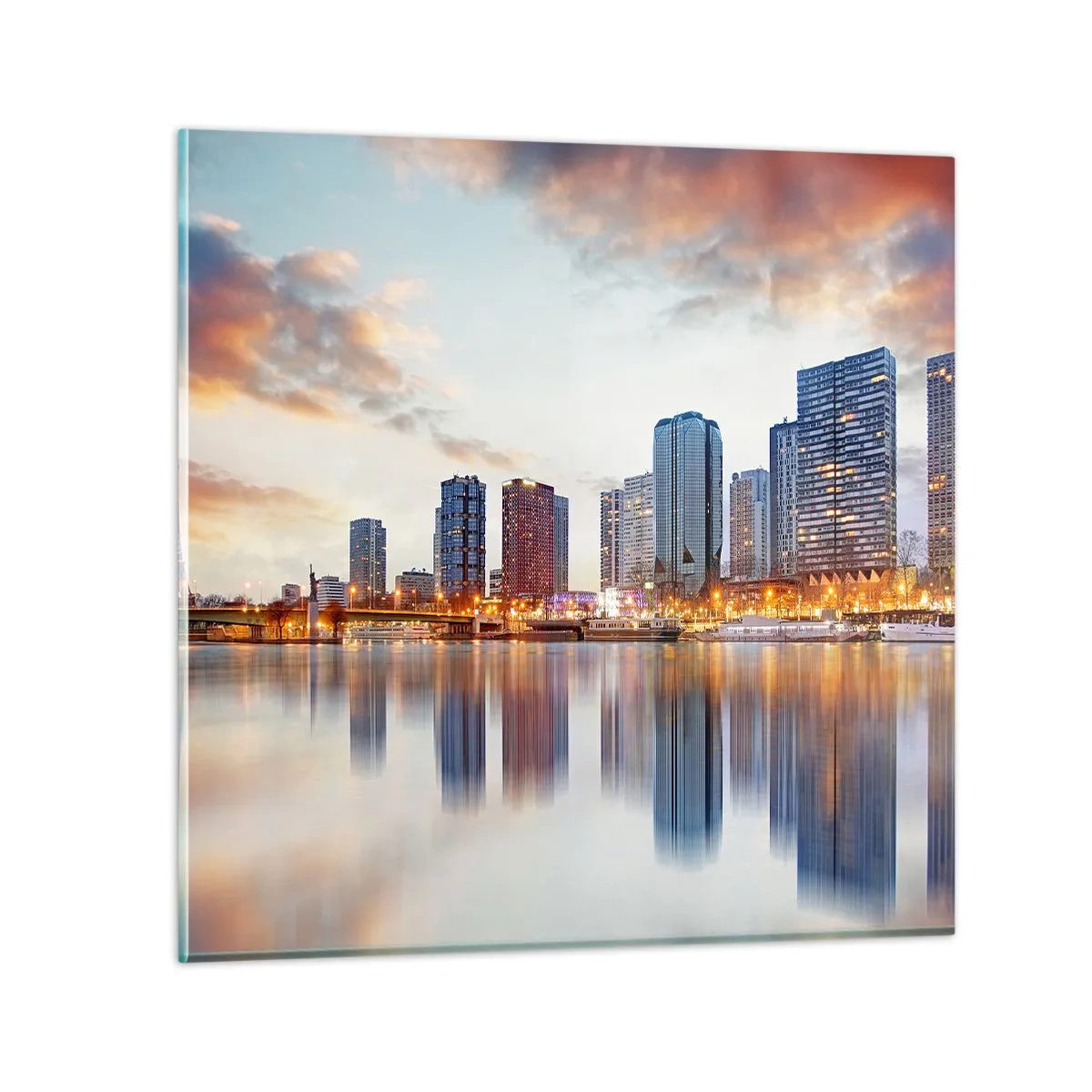 Impression sur verre - Image sur verre - La tranquillité monumentale de Paris - 60x60 cm