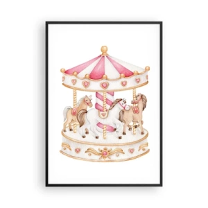 Affiche dans un cadre noir - Poster - Le doux monde de l'enfance - 70x100 cm