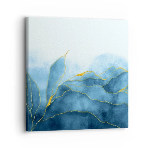 Impression sur toile - Image sur toile - Bleu doré - 30x30 cm