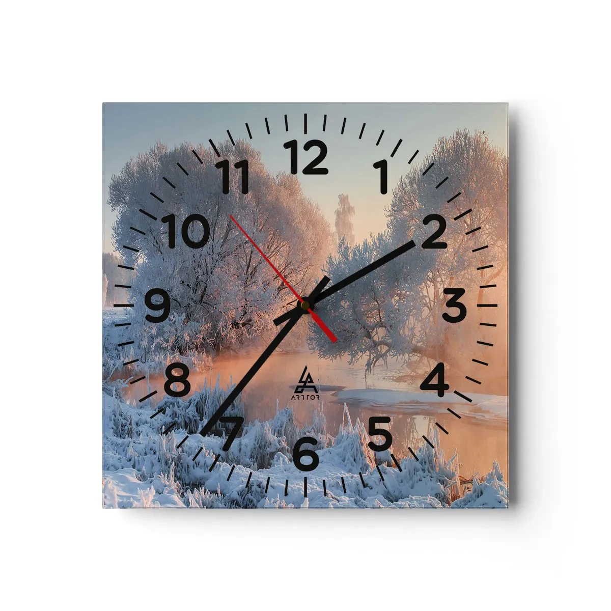Horloge murale - Pendule murale - Tout dans le soleil brille en cristal - 30x30 cm
