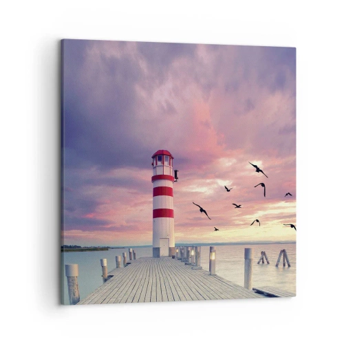 Impression sur toile - Image sur toile - C'est l'heure d'aller au port - 50x50 cm