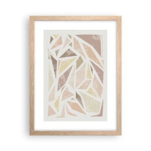 Affiche dans un chêne clair - Poster - Composition de vitraux - 30x40 cm