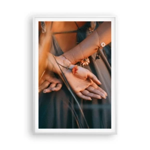 Affiche dans un cadre blanc - Poster - Liée à la nature - 70x100 cm