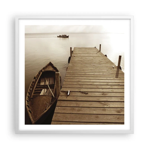 Affiche dans un cadre blanc - Poster - Le grand silence - 60x60 cm