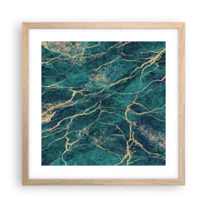 Affiche dans un chêne clair - Poster - Mine d'or - 40x40 cm