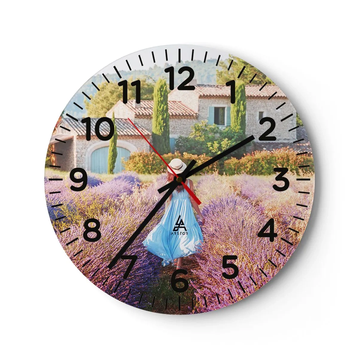 Horloge murale - Pendule murale - Fille de la lavande - 40x40 cm